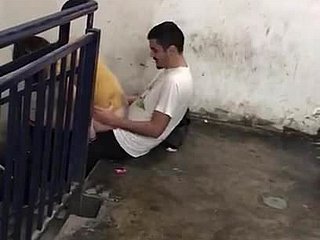 israeli going to bed upon building stairs.