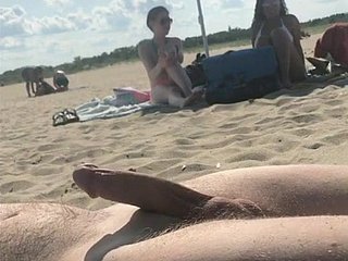 Public Beach Flashing coupled with cumming (not mine)