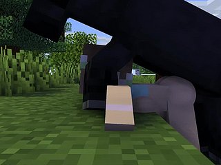 Minecraft- Beliau fucked oleh kuda dan Sorceress
